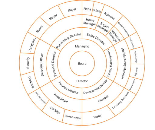 Circular organizational chart